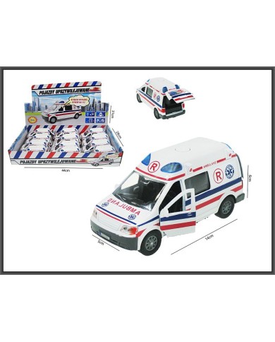 AUTO METAL KARETKA POGOTOWIA Z GŁ. 14CM
