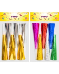 TRĄBKA PAPIEROWA 6 SZT HOLO