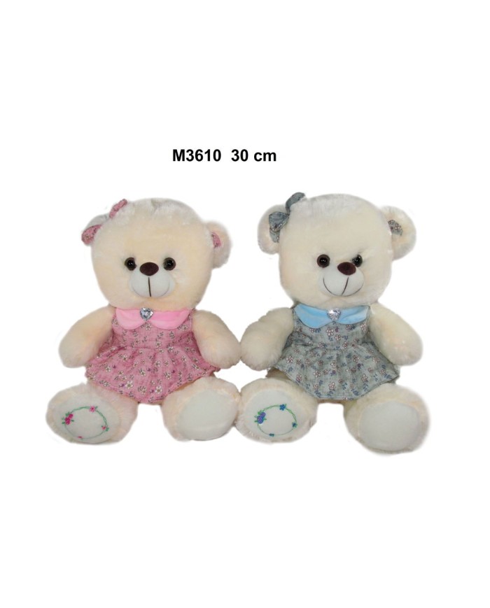 MIŚ W SUKIENCE W KWIATY 30 CM