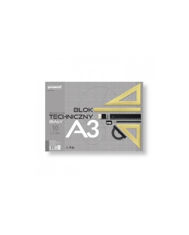 BLOK TECHNICZNY A3 BIAŁY 160G 10K