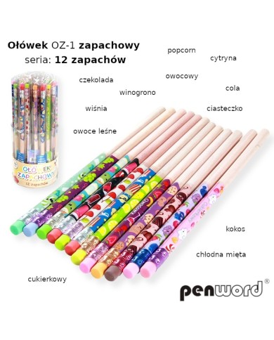OŁÓWEK ZAPACHOWY 12 ZAPACHÓW /36/