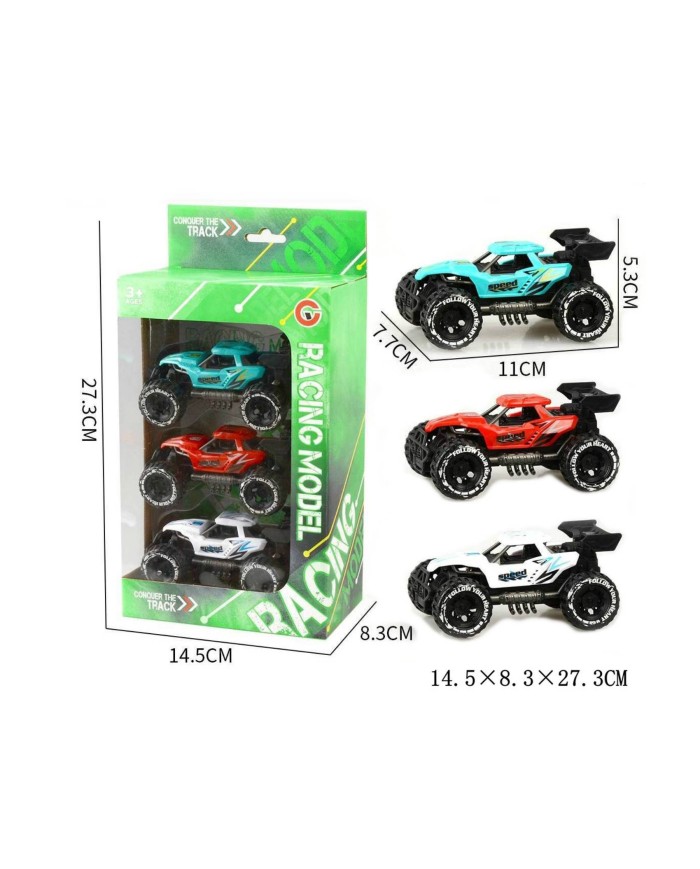 AUTKA 3 SZT RACING MODEL PUDEŁKO