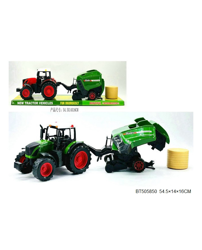 TRAKTOR Z MASZYNĄ BELKA 50 CM KLOSZ
