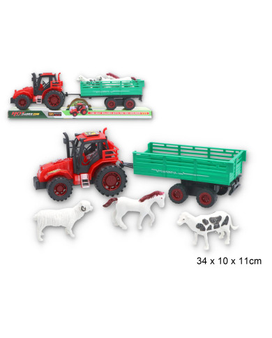 TRAKTOR ZE ZWIERZĘTAMI 35 CM KLOSZ