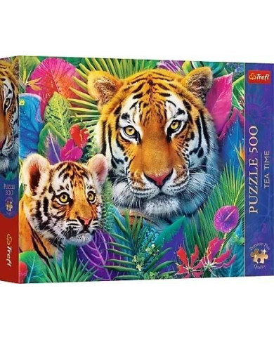 PUZZLE TREFL 500 PREMIUM Tygrysy w dżungli