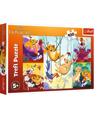 PUZZLE TREFL 100 EL DZIELNY KRÓL LEW