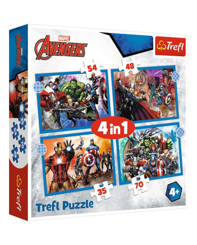 PUZZLE TREFL 4W1 AVENGERS