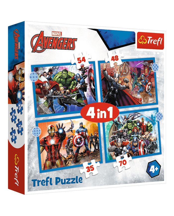 PUZZLE TREFL 4W1 AVENGERS