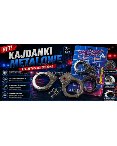KAJDANKI METAL BLISTER CZERWONY