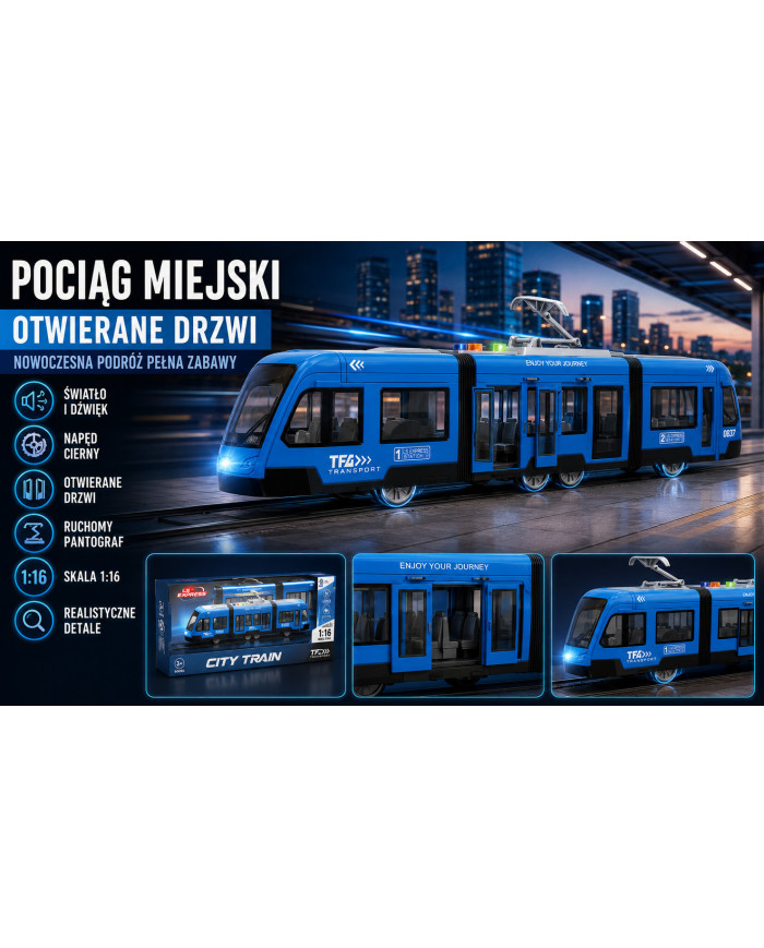 TRAMWAJ OTWIERANE DRZWI NA BATERIE OTW.P