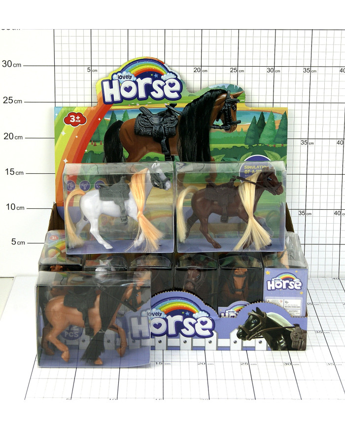 KOŃ PLASTIKOWY Z SIODŁEM HORSE PLEXI